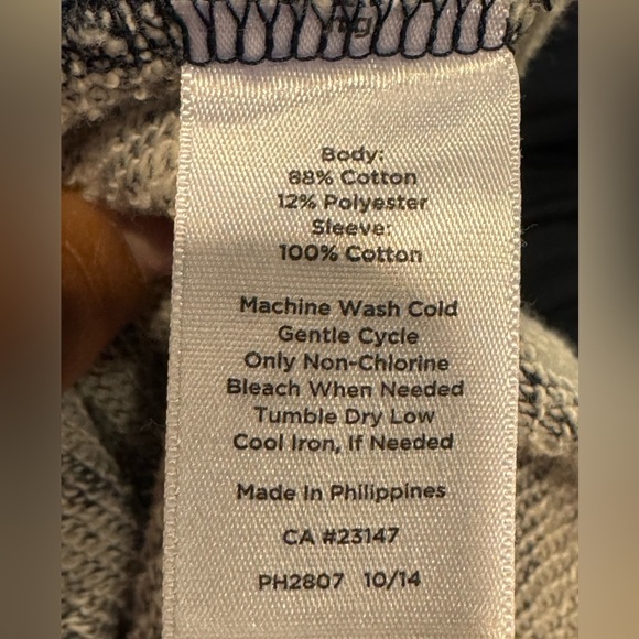 Talbots Striped Navy and Gray 37” Long Sleeve Dress - Picture 5 of 5